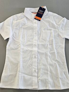 French Toast White Short Sleeve School Shirt-SZ 10